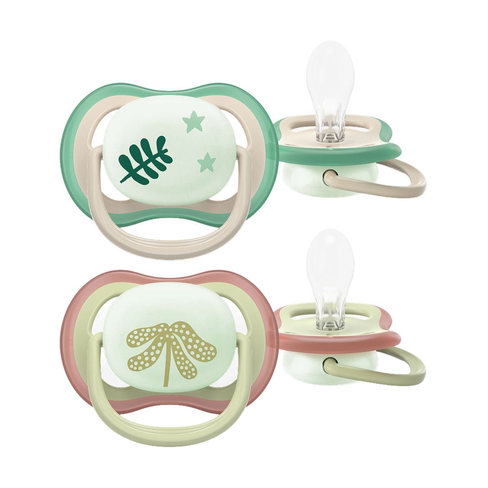 Пустушка PHILIPS AVENT Ultra Air нічна, від 6 місяців до 1.5 року, 2 шт (SCF376/31)