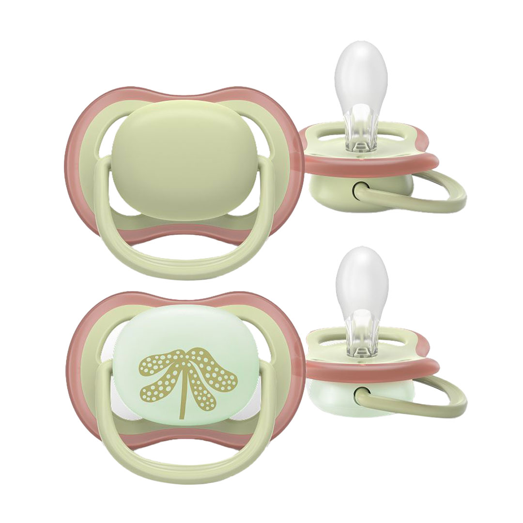 Пустушка PHILIPS AVENT Ultra Air від 6 місяців до 1.5 року, день/ніч, 2 шт (SCF087/18)
